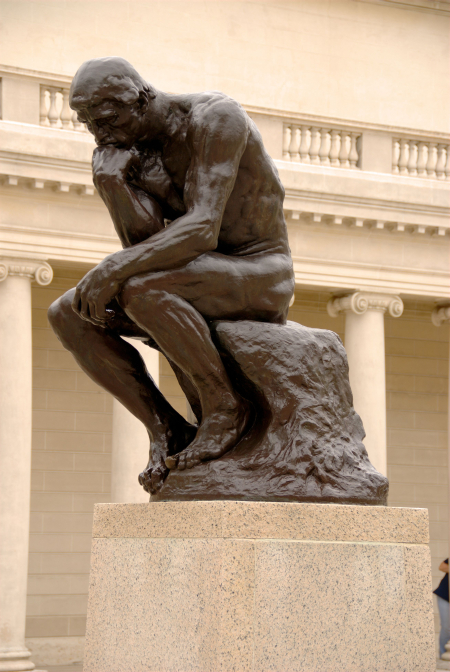 Auguste Rodin's The Thinker.