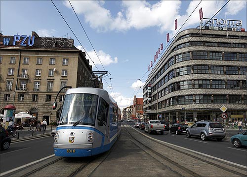 A tram in Wroclaw.