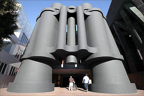 An iconic pair of giant binoculars.