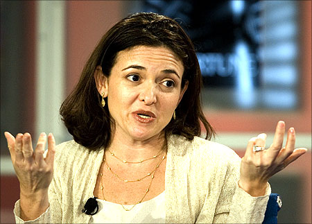 Sheryl Sandberg, chief operating officer of Facebook, speaks at the Fortune Brainstorm Tech conference in Half Moon Bay, California.