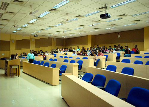 A classroom in IIM, Indore.
