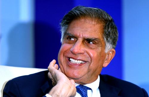 Chairman of Tata group Ratan Tata smiles during an industry conference in New Delhi.