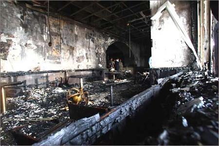 The Taj Hotel after the terror attacks.