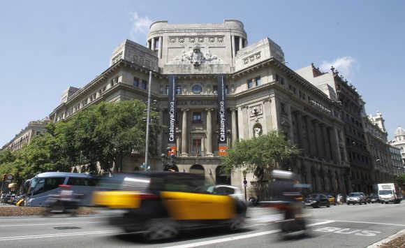 Catalunya Caixa bank headquarters in central Barcelona.