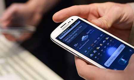 The new Samsung Galaxy S3 smartphone.