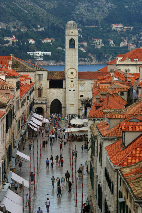 A view of the town of Dubrovnik, Croatia's most popular Adriatic destination.