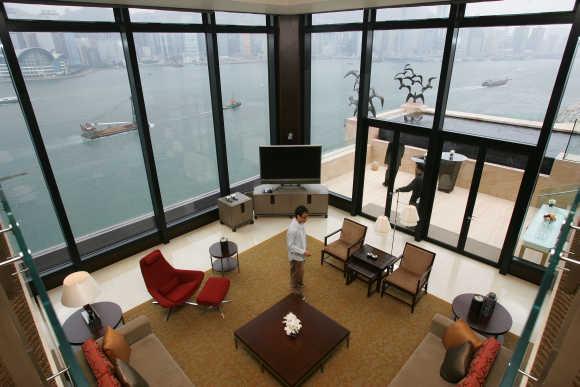 A view of the presidential suite at InterContinental Hong Kong Hotel.