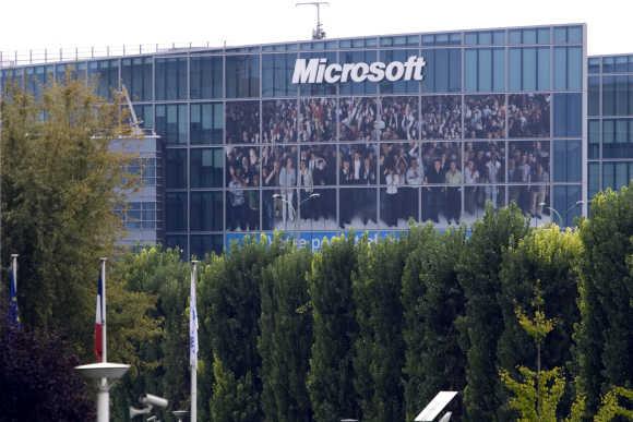 A view of the Microsoft's headquarters in Issy-les-Moulineaux, near Paris.