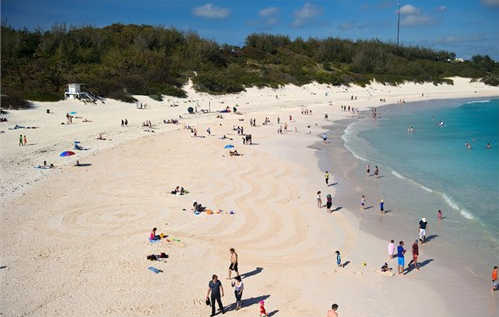 A view of a Bermuda beach.