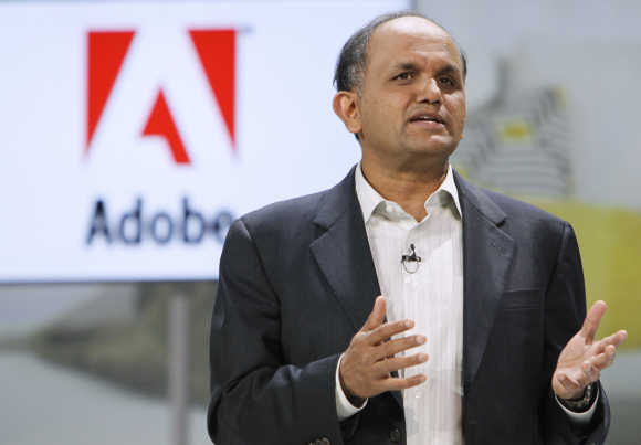 Adobe CEO Shantanu Narayen in Las Vegas.