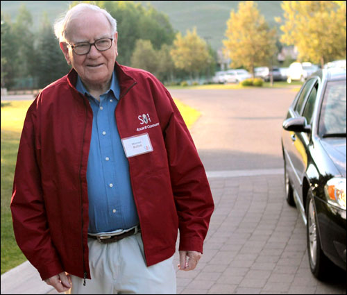 Warren Buffett, chairman of Berkshire Hathaway, attends the Allen & Company Sun Valley Conference.