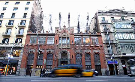 General view of Antoni Tapies Foundation building in central Barcelona.