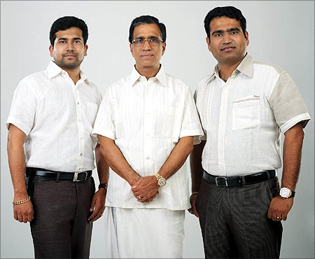 Kalyanaraman with his sons.