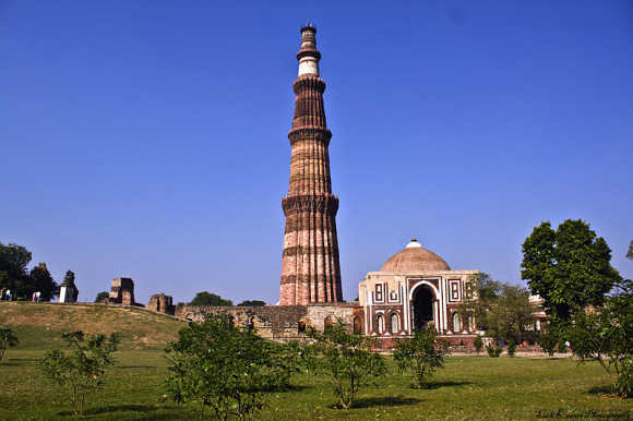 Built in 1193, the Qutub Minar in New Delhi is part of the ancient capital of the Tughlaq dynasty.