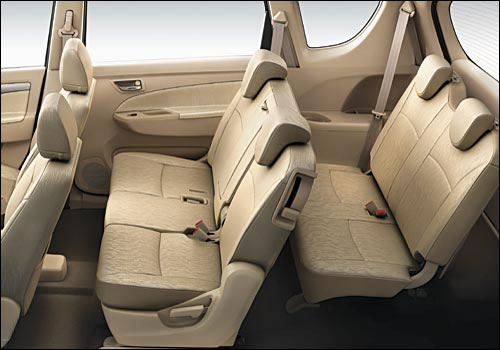 Maruti Ertiga rear seats.