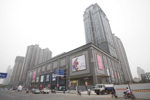 A general view of the Lotte Department Store in Tianjin, Beijing.
