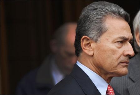 Rajat Kumar Gupta, former Goldman Sachs board member, leaves a Manhattan court after surrendering to federal authorities October 26, 2011 in New York City.