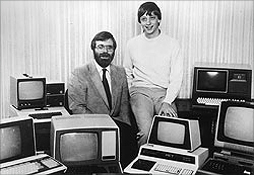 Paul Allen (left) and Bill Gates (respectively) on October 19, 1981.