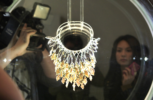 A gold necklace creation for the 3rd AuDITIONS China gold jewellery design competition.