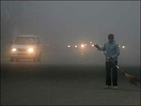 Smog in Delhi. Photograph: Reuters