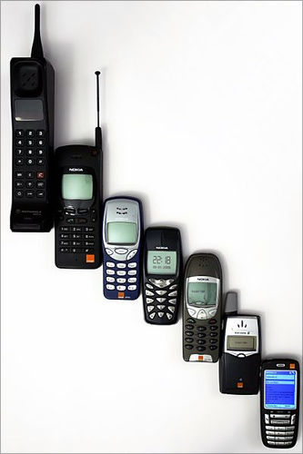 Evolution of mobile phones.