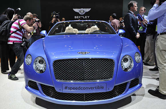 Bentley's Continental GT Speed Convertible in Detroit, Michigan, United States.