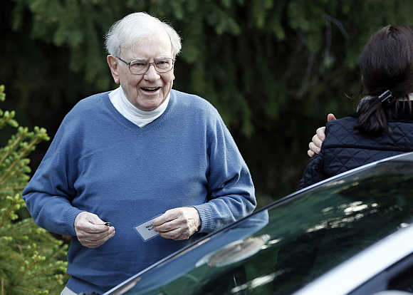 Berkshire Hathaway CEO Warren Buffett attends the Allen & Co Media Conference in Sun Valley, Idaho, United States.