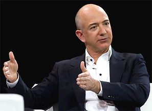 Amazon.com founder and CEO Jeff Bezos. Photograph: Richard Brian/Reuters