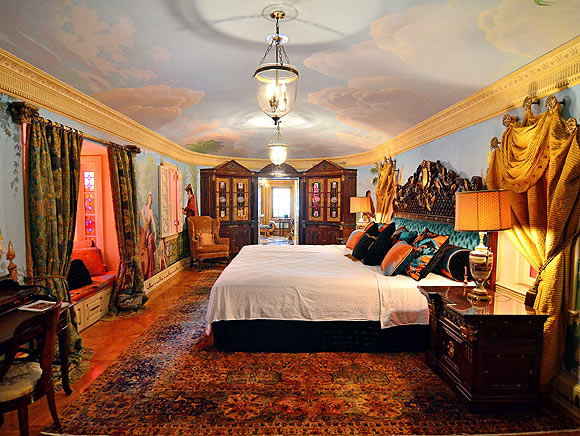 The Empire Suite at the South Beach mansion formerly owned by fashion designer Gianni Versace in Miami Beach.