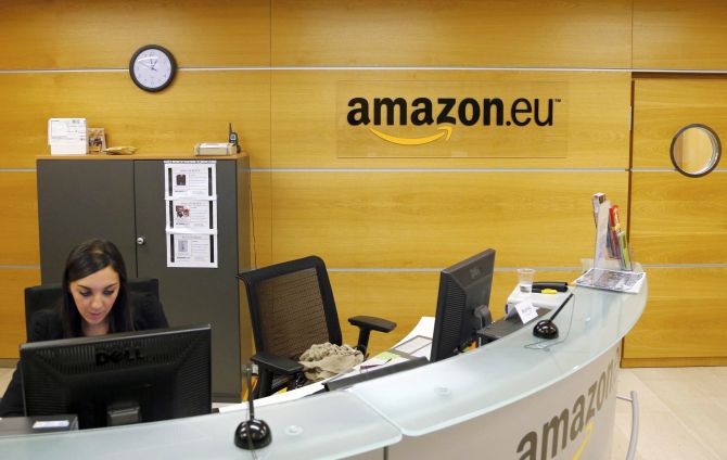 View of the reception of Amazon Europe Holding Technologies in Luxembourg.