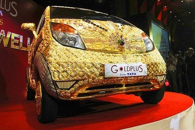 Gold encrusted Tata Nano.