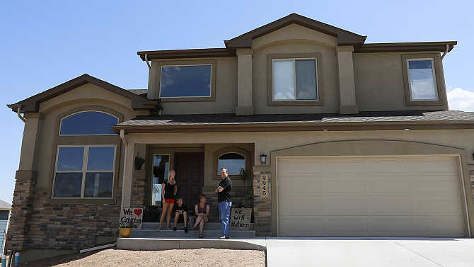 A newly rebuilt home on Courtney Drive in Colorado Springs, Colorado.