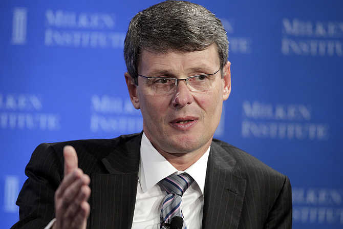 Thorsten Heins at the Milken Institute Global Conference in Beverly Hills, California.