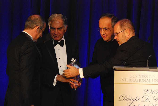 Ratan Tata was honoured not only for the impact he has had on global business but also for his values and commitment.