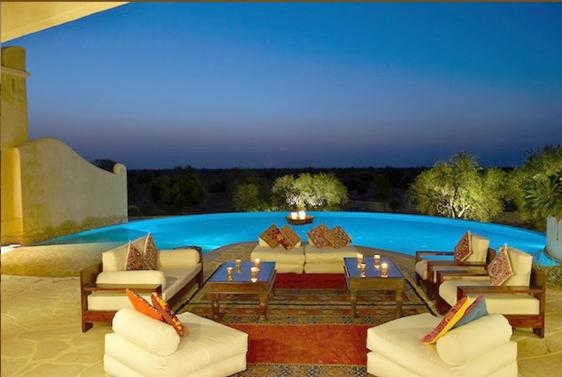 A view of Mihir Garh hotel in Rajasthan.