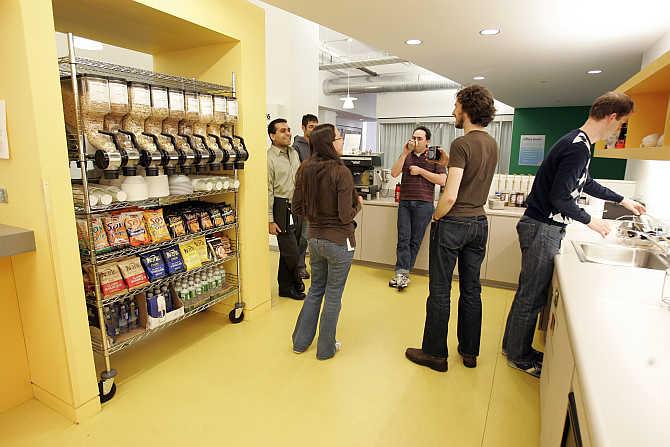 Employees take a break at the New York City offices of Google. Photo is for representation purpose only.