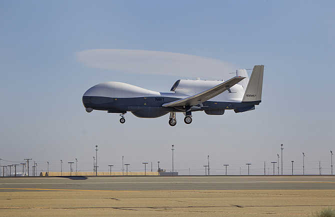 A view of Triton unmanned aircraft in Palmdale, California. Photo is for representation purpose only.