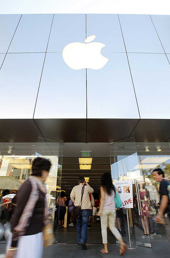 An Apple store in Santa Monica, California.