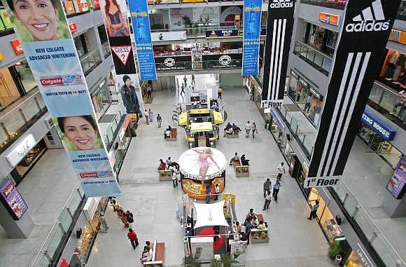 A shopping mall in Gurgaon.