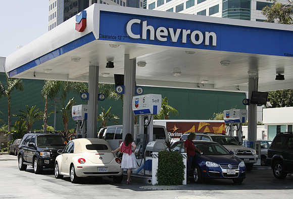 A petrol station in Burbank, California.