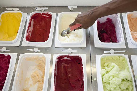 An ice cream shop in New York.