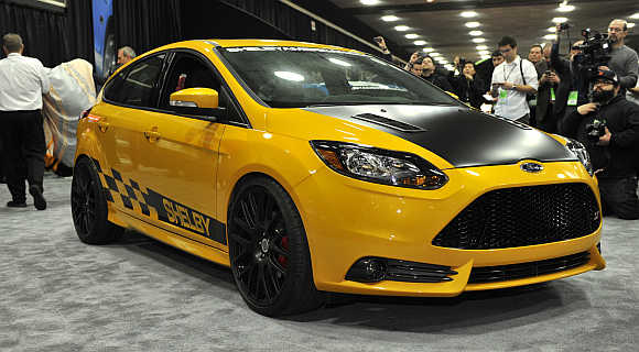 2013 Shelby Ford Focus ST is unveiled at the North American International Auto Show in Detroit, Michigan, United States.