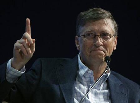 This file photograph shows Bill Gates attending a session at the World Economic Forum in Davos.