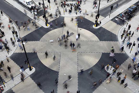 A view of Oxford Circus in London.