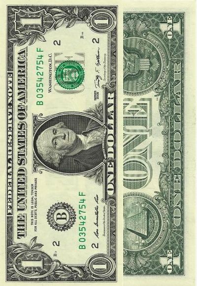 An American $1 bill