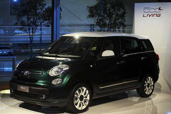 New Fiat 500L Living and Trekking model in Arcore, Italy.