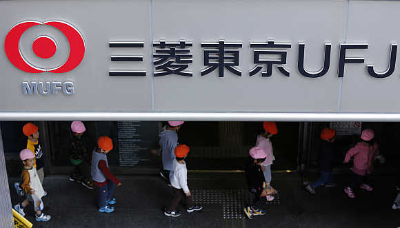 A branch of Mitsubishi UFJ Financial Group in Tokyo.