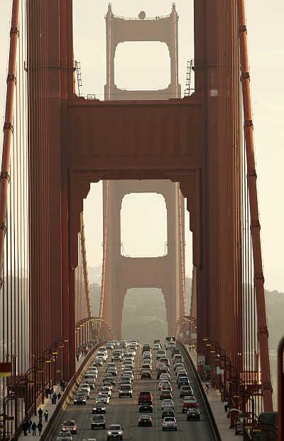 A view of Golden Gate Bridge in San Francisco, California.