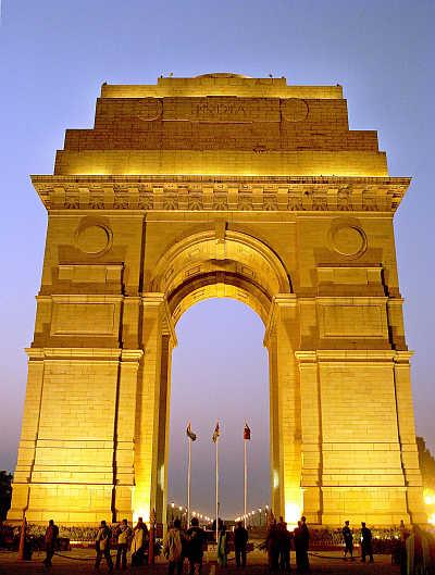 A view of the India Gate in New Delhi.