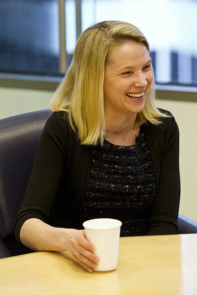 Marissa Mayer at the Reuters Global Technology Summit in the Thomson Reuters offices in San Francisco, California.